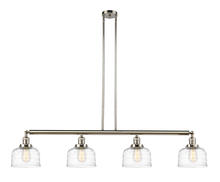 Innovations Lighting 214-PN-G713 - Bell - 4 Light - 53 inch - Polished Nickel - Stem Hung - Island Light