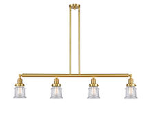 Innovations Lighting 214-SG-G182S - Canton - 4 Light - 51 inch - Satin Gold - Stem Hung - Island Light