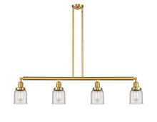 Innovations Lighting 214-SG-G52 - Bell - 4 Light - 50 inch - Satin Gold - Stem Hung - Island Light