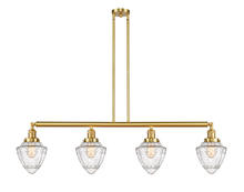 Innovations Lighting 214-SG-G664-7 - Bullet - 4 Light - 50 inch - Satin Gold - Stem Hung - Island Light