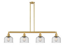 Innovations Lighting 214-SG-G74 - Bell - 4 Light - 53 inch - Satin Gold - Stem Hung - Island Light