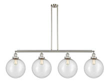 Innovations Lighting 214-SN-G204-12 - Beacon - 4 Light - 56 inch - Brushed Satin Nickel - Stem Hung - Island Light