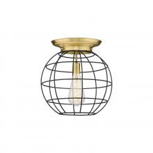 Innovations Lighting 221-1F-SG-CE-16-BK - Beacon - 1 Light - 16 inch - Satin Gold - Flush Mount