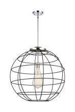 Innovations Lighting 221-1S-PC-CE-22-BK - Lake Placid - 1 Light - 22 inch - Polished Chrome - Pendant