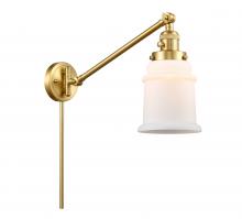 Innovations Lighting 237-SG-G181 - Canton - 1 Light - 8 inch - Satin Gold -Adjustable Swing Arm