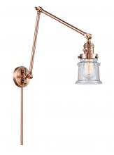 Innovations Lighting 238-AC-G184S - Canton - 1 Light - 8 inch - Antique Copper -Adjustable Swing Arm