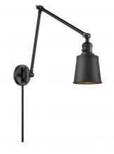 Innovations Lighting 238-BK-M9-BK - Addison - 1 Light - 8 inch - Matte Black - Swing Arm