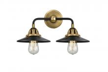 Innovations Lighting 288-2W-BAB-M6-BK - Railroad - 2 Light - 16 inch - Black Antique Brass - Bath Vanity Light