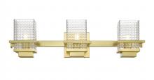 Innovations Lighting 310-3W-SG-CL - Wellfleet - 3 Light - 24 inch - Satin Gold - Bath Vanity Light