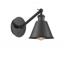 Innovations Lighting 317-1W-BK-M8 - Smithfield - 1 Light - 7 inch - Matte Black - Sconce