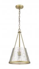 Innovations Lighting 383-1S-BB-G384B-12CL - Lux - 1 Light - 12 inch - Brushed Brass - Chain Hung - Mini Pendant
