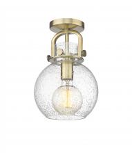 Innovations Lighting 410-1F-BB-G410-8SDY - Newton Sphere - 1 Light - 8 inch - Brushed Brass - Flush Mount