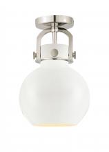 Innovations Lighting 410-1F-PN-M410-8W - Newton Sphere - 1 Light - 8 inch - Polished Nickel - Flush Mount