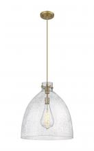 Innovations Lighting 410-1PL-BB-G412-18SDY - Newton Bell - 1 Light - 18 inch - Brushed Brass - Cord hung - Pendant