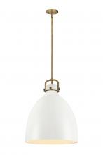 Innovations Lighting 410-1SL-BB-M412-16W - Newton Bell - 1 Light - 16 inch - Brushed Brass - Pendant