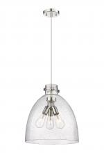 Innovations Lighting 410-3PL-PN-G412-16SDY - Newton Bell - 3 Light - 16 inch - Polished Nickel - Cord hung - Pendant