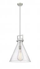 Innovations Lighting 411-1SL-SN-G411-16SDY - Newton Cone - 1 Light - 16 inch - Brushed Satin Nickel - Cord hung - Pendant