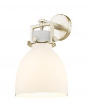 Innovations Lighting 411-1W-CB-G412-8WH - Newton Bell - 1 Light - 8 inch - Champagne Bronze - Sconce