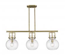 Innovations Lighting 411-3I-BB-G410-10SDY - Newton Sphere - 3 Light - 42 inch - Brushed Brass - Island Light