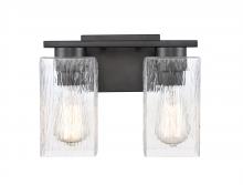 Innovations Lighting 419-2W-BK-CL - Juneau - 2 Light - 11 inch - Matte Black - Bath Vanity Light