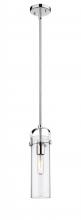 Innovations Lighting 423-1S-PC-G423-12CL - Pilaster II Cylinder - 1 Light - 12 inch Long Glass - Polished Chrome - Pendant