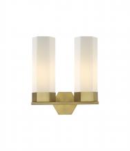 Innovations Lighting 427-2W-BB-G427-14WH - Claverack - 2 Light - 13 inch - Brushed Brass - Bath Vanity Light