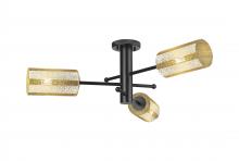 Innovations Lighting 434-3F-BK-G434-7ME - Crown Point - 3 Light - 34 inch - Matte Black - Semi-Flush Mount
