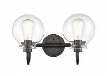 Innovations Lighting 437-2W-BK-G4372 - Olivia - 2 Light - 17 inch - Matte Black - Bath Vanity Light