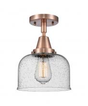 Innovations Lighting 447-1C-AC-G74 - Bell - 1 Light - 8 inch - Antique Copper - Flush Mount