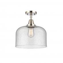 Innovations Lighting 447-1C-PN-G74-L-LED - Bell - 1 Light - 12 inch - Polished Nickel - Flush Mount