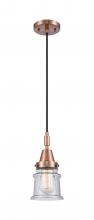 Innovations Lighting 447-1P-AC-G184S - Canton - 1 Light - 7 inch - Antique Copper - Mini Pendant