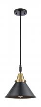 Innovations Lighting 447-1P-BAB-M10-BK - Briarcliff - 1 Light - 10 inch - Black Antique Brass - Mini Pendant