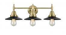 Innovations Lighting 447-3W-AB-M6-BK - Railroad - 3 Light - 26 inch - Antique Brass - Bath Vanity Light