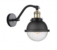 Innovations Lighting 515-1W-BAB-HFS-64-BK - Hampden - 1 Light - 7 inch - Black Antique Brass - Sconce
