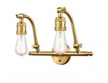 Innovations Lighting 515-2W-SG - Double Swivel - 2 Light - 18 inch - Satin Gold - Bath Vanity Light