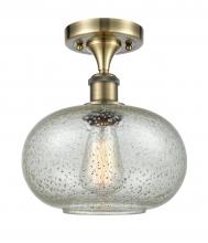 Innovations Lighting 516-1C-AB-G249 - Gorham - 1 Light - 10 inch - Antique Brass - Semi-Flush Mount