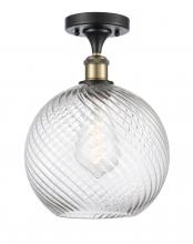 Innovations Lighting 516-1C-BAB-G1214-10 - Large Twisted Swirl 1 Light Semi-Flush Mount