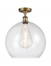 Innovations Lighting 516-1C-BB-G124-14 - Athens - 1 Light - 14 inch - Brushed Brass - Semi-Flush Mount