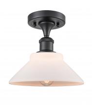 Innovations Lighting 516-1C-BK-G131 - Orwell - 1 Light - 8 inch - Matte Black - Semi-Flush Mount