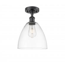 Innovations Lighting 516-1C-BK-GBD-92 - Bristol - 1 Light - 9 inch - Matte Black - Semi-Flush Mount