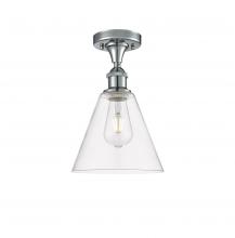 Innovations Lighting 516-1C-PC-GBC-82 - Berkshire - 1 Light - 8 inch - Polished Chrome - Semi-Flush Mount