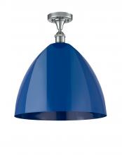 Innovations Lighting 516-1C-PC-MBD-16-BL - Plymouth - 1 Light - 16 inch - Polished Chrome - Semi-Flush Mount