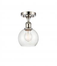 Innovations Lighting 516-1C-PN-G124-6 - Athens - 1 Light - 6 inch - Polished Nickel - Semi-Flush Mount