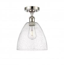 Innovations Lighting 516-1C-PN-GBD-94 - Bristol - 1 Light - 9 inch - Polished Nickel - Semi-Flush Mount