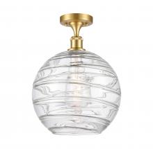 Innovations Lighting 516-1C-SG-G1213-12 - Athens Deco Swirl - 1 Light - 12 inch - Satin Gold - Semi-Flush Mount