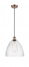 Innovations Lighting 516-1P-AC-GBD-124 - Bristol - 1 Light - 12 inch - Antique Copper - Cord hung - Mini Pendant