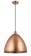 Innovations Lighting 516-1P-AC-MBD-16-AC - Bristol - 1 Light - 16 inch - Antique Copper - Cord hung - Mini Pendant