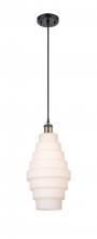 Innovations Lighting 516-1P-BAB-G671-8 - Cascade - 1 Light - 8 inch - Black Antique Brass - Cord hung - Mini Pendant