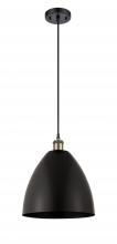 Innovations Lighting 516-1P-BAB-MBD-12-BK - Bristol - 1 Light - 12 inch - Black Antique Brass - Cord hung - Mini Pendant