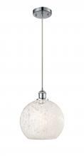 Innovations Lighting 516-1P-PC-G1216-10WM - White Mouchette - 1 Light - 10 inch - Polished Chrome - Cord Hung - Mini Pendant